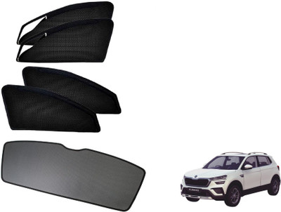 AuTO ADDiCT Side Window, Rear Window Sun Shade For Skoda Kusaq(Black)