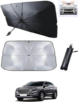RKPSP Windshield Sun Shade For Hyundai Tucson(Black, Silver)