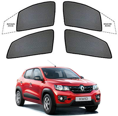 Magnetic Side Window Sun Shade For Renault Kwid(Black)