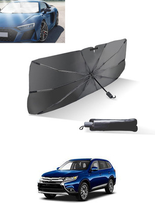MATIES Windshield Sun Shade For Universal For Car Outlander(Black, Silver)
