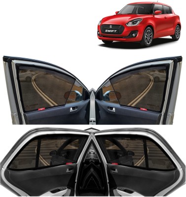 Kingsway Side Window, Rear Window Sun Shade For Maruti Suzuki Swift(Black)