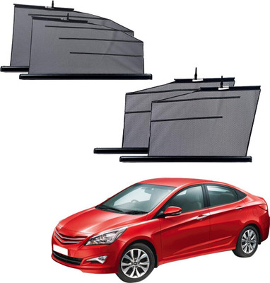 SS Zeeber Side Window Sun Shade For Hyundai Verna Transform(Black)