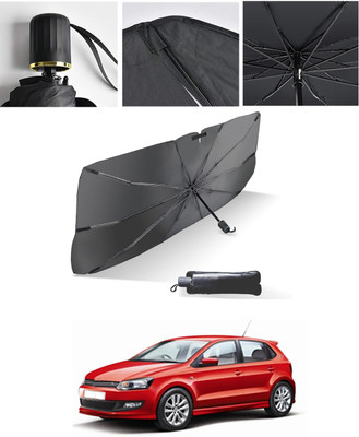 AYW Windshield Sun Shade For Volkswagen Polo GT(Black, Silver)