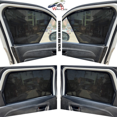 WolkomHome Side Window Sun Shade For Maruti Suzuki Universal For Car(Black)