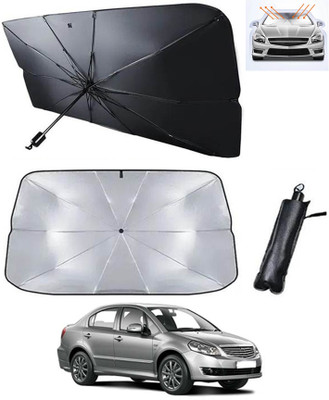 RKPSP Windshield Sun Shade For Maruti Suzuki SX4(Silver, Black)