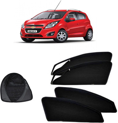 Magnetic Rear Window Sun Shade For Chevrolet Beat(Black)