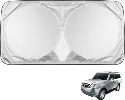 MOCKHE Windshield Sun Shade For Tata Sumo Grand(Silver)