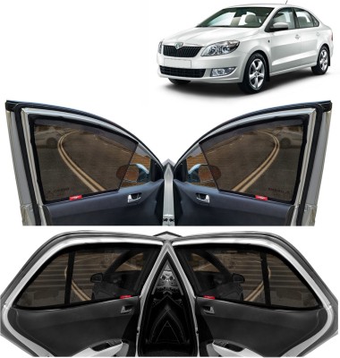 Kingsway Side Window, Rear Window Sun Shade For Skoda Rapid(Black)