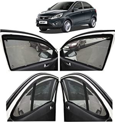 HARKRISH Rear Window, Side Window Sun Shade For Tata Zest(Black)