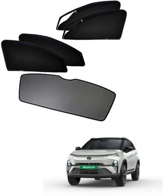 RAKRISH Rear Window, Side Window Sun Shade For Tata Nexon EV(Black)