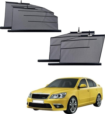 SS Zeeber Side Window Sun Shade For Skoda Laura(Black)