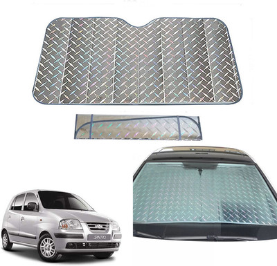 AUTO PEARL Dashboard, Windshield Sun Shade For Hyundai Santro(Grey)