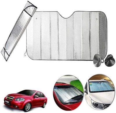 AUTO PEARL Dashboard, Windshield Sun Shade For Chevrolet Aveo(Silver)