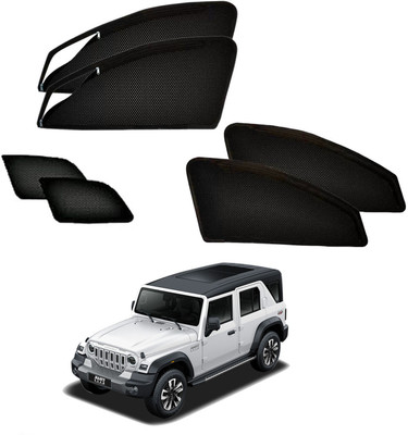 HARKRISH Side Window Sun Shade For Mahindra Thar(Black)