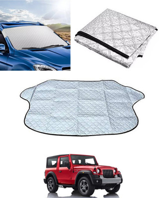 RKPSP Windshield Sun Shade For Mahindra Thar(Silver)