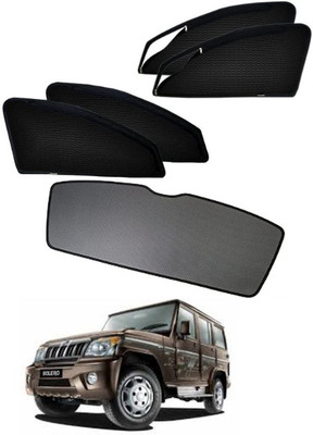 Top Vechile Rear Window, Side Window Sun Shade For Mahindra Bolero(Black)