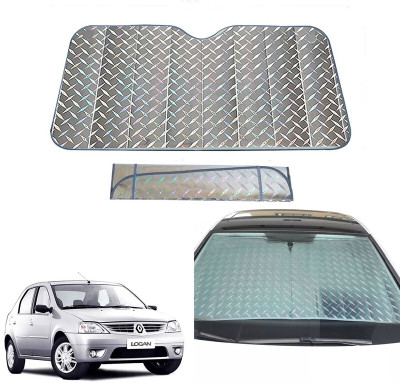 AUTO PEARL Dashboard, Windshield Sun Shade For Mahindra Logan(Grey)