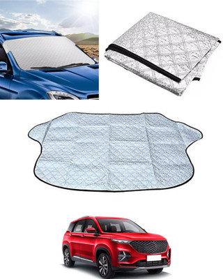 RKPSP Windshield Sun Shade For MG Hector Plus(Silver)