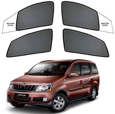 Magnetic Side Window Sun Shade For Mahindra Xylo(Black)