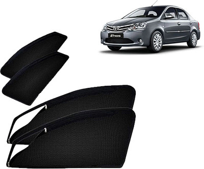 RAKRISH Rear Window, Side Window Sun Shade For Toyota Etios(Black)