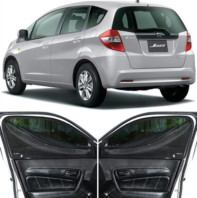 RAKRISH COLLECTION Rear Window, Side Window Sun Shade For Honda Jazz(Black)