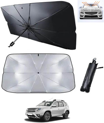 RKPSP Windshield Sun Shade For Renault Duster(Silver, Black)
