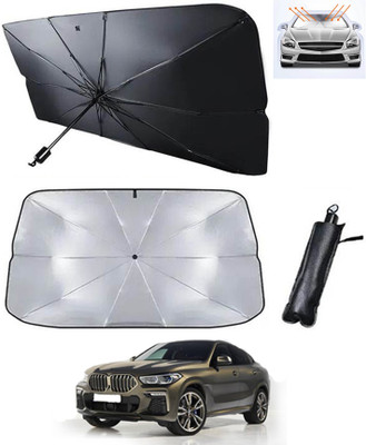 RKPSP Windshield Sun Shade For BMW X6(Silver, Black)