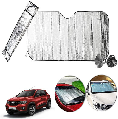AUTO PEARL Dashboard, Windshield Sun Shade For Renault Kwid(Silver)