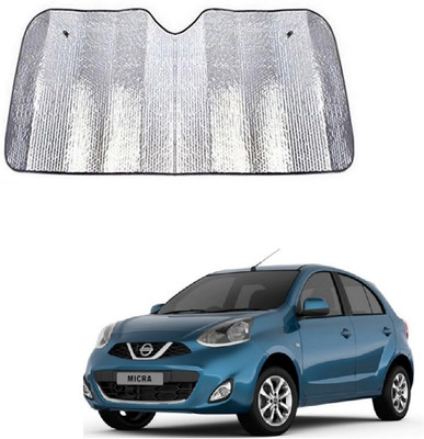 SPREADX Windshield Sun Shade For Nissan Micra(Silver)
