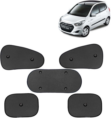 Kingsway Side Window, Rear Window, Windshield Sun Shade For Hyundai i10(Black)