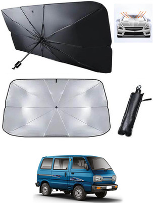 MATIES Windshield Sun Shade For Maruti Suzuki Omni(Black, Silver)