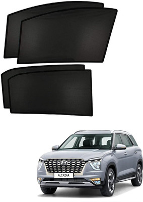 AuTO ADDiCT Side Window Sun Shade For Hyundai Alcazar(Black)