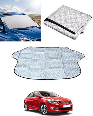 RKPSP Windshield Sun Shade For Hyundai Verna(Silver)