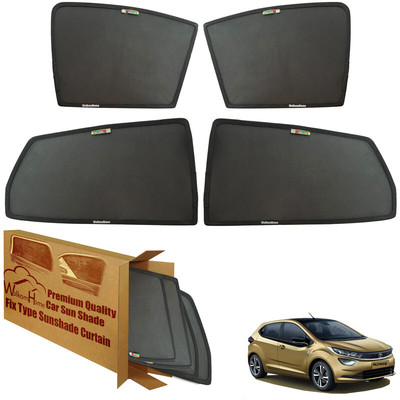 WolkomHome Side Window Sun Shade For Tata Altroz(Black)