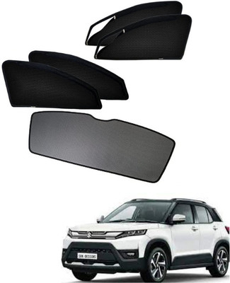 Top Vechile Rear Window, Side Window Sun Shade For Maruti Suzuki Vitara Brezza(Black)