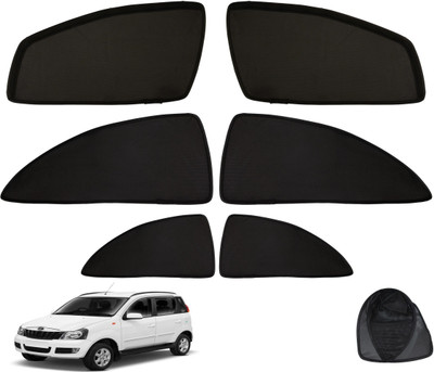 Magnetic Rear Window Sun Shade For Mahindra Quanto(Black)