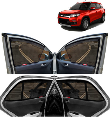 Kingsway Side Window, Rear Window Sun Shade For Maruti Suzuki Vitara Brezza(Black)