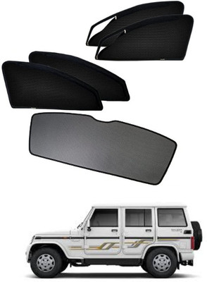 Top Vechile Rear Window, Side Window Sun Shade For Mahindra Bolero(Black)