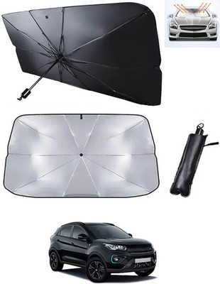 RKPSP Windshield Sun Shade For Tata Universal For Car(Black, Silver)