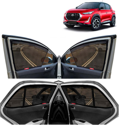 Kingsway Side Window, Rear Window Sun Shade For Nissan Magnite(Black)
