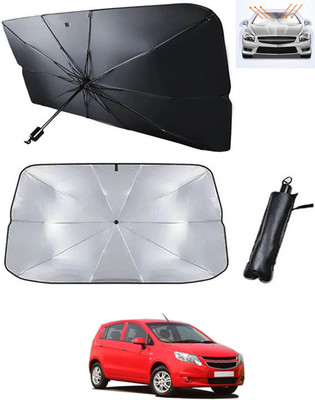 RKPSP Windshield Sun Shade For Chevrolet Sail UVA(Black, Silver)