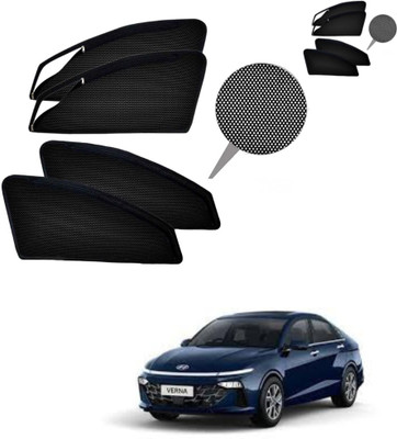 TOP VECHILE Rear Window, Side Window Sun Shade For Hyundai Verna(Black)