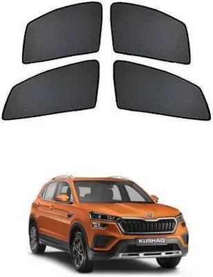 RAKRISH Rear Window, Side Window Sun Shade For Skoda Kusaq(Black)