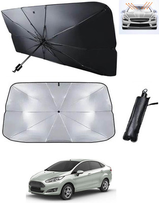 RKPSP Windshield Sun Shade For Ford Fiesta(Black, Silver)