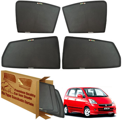 WolkomHome Side Window Sun Shade For Maruti Suzuki Universal For Car(Black)