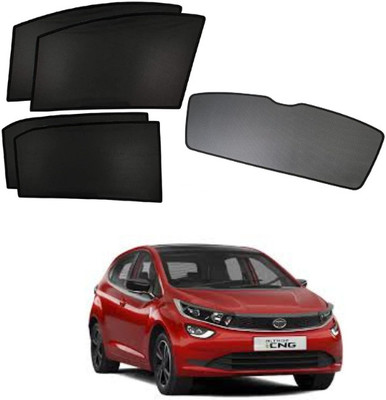 TOP VECHILE Rear Window, Side Window Sun Shade For Tata Altroz(Black)