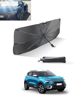 MATIES Windshield Sun Shade For Citroen Universal For Car(Black, Silver)