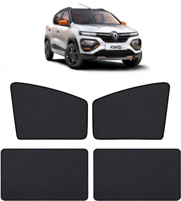 RAKRISH Rear Window, Side Window Sun Shade For Renault Kwid(Black)
