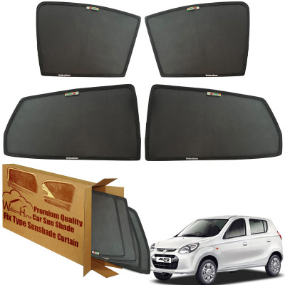 WolkomHome Side Window Sun Shade For Maruti Suzuki Universal For Car(Black)