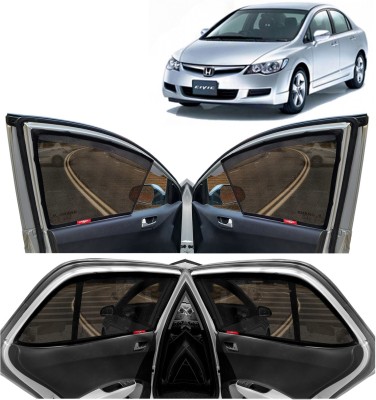 Kingsway Side Window, Rear Window Sun Shade For Honda Civic(Black)